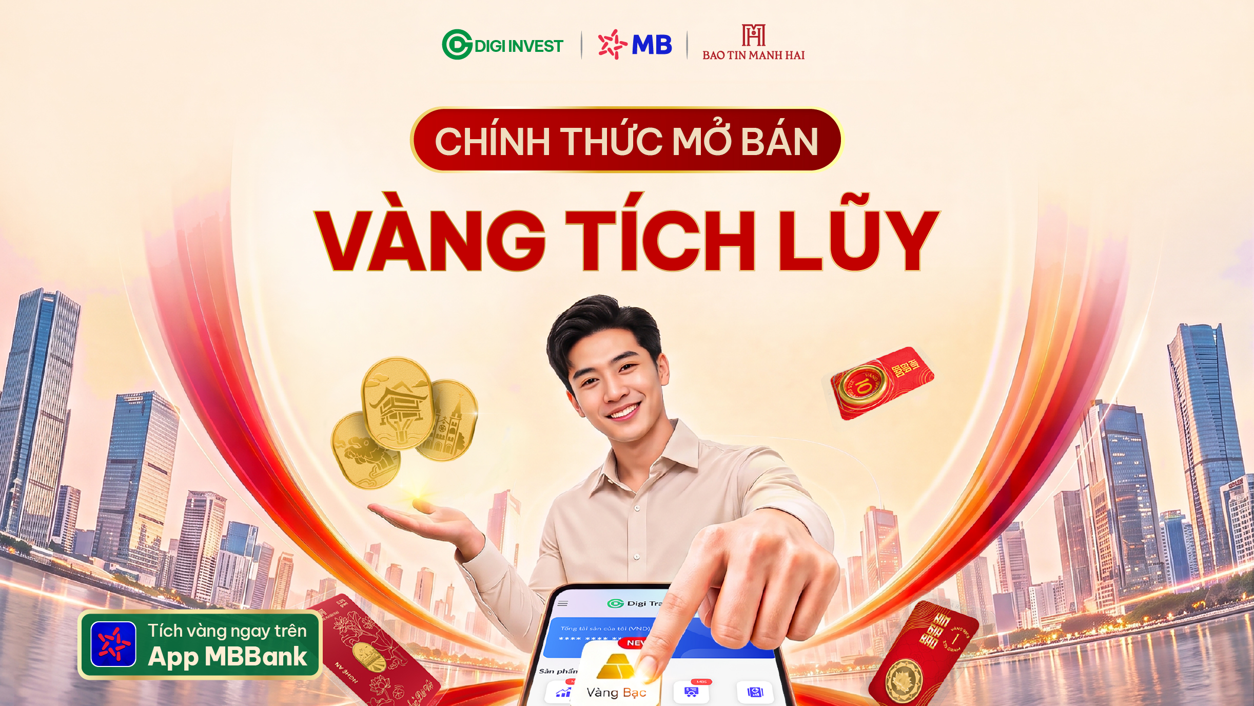 Vàng tích lũy trên Digi Gold và MBBank
